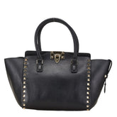 ヴァレンチノ ロックスタッズ ハンドバッグ ショルダーバッグ 2WAY ブラック レザー レディース Valentino 【中古】